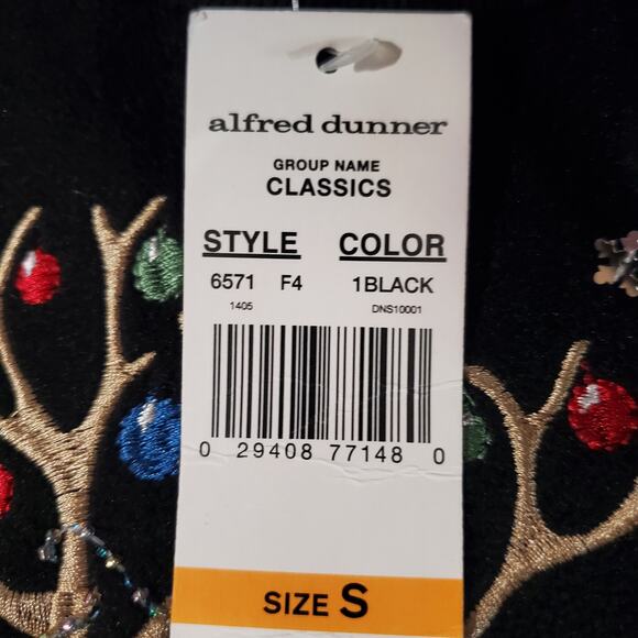 Alfred Dunner NWT Womens Christmas Owl Beaded Embellished Fleece Sweater Size S - Picture 9 of 10